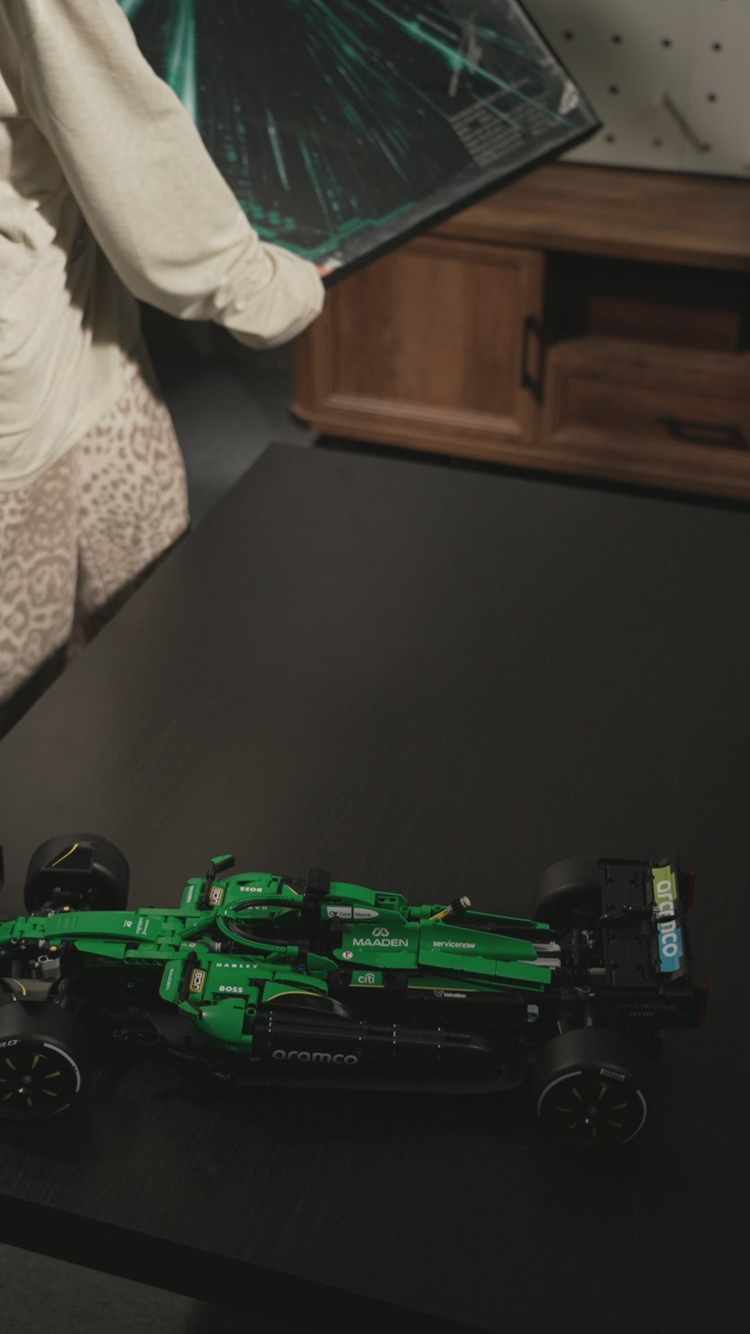 Frame for LEGO 42240 Aston Martin Aramco AMR25 F1 Car - LED & UV Print