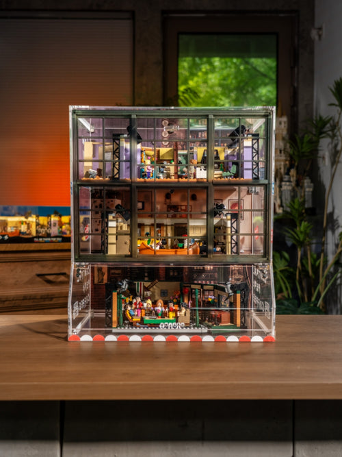 LEGO 21319 10292 Central Perk Friends Apartments display case, product showcase video – KGBOX
