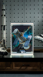 KGBOX Standard Thickened Edition display case video for LEGO 11382 Hubble Space Telescope, premium 5mm thick sturdy acrylic